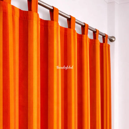 Orange Handloom Cotton Curtains 3