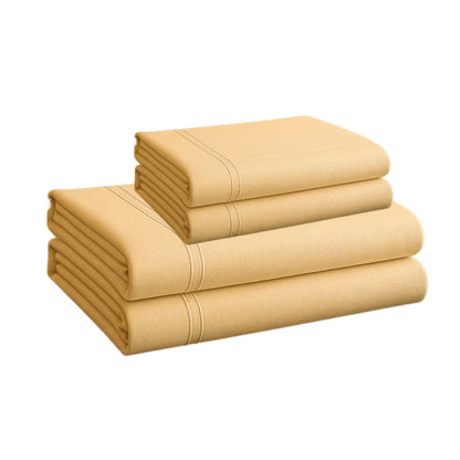 Peach 400TC Percale Hand Embroidered 100_ Cotton Bedsheet