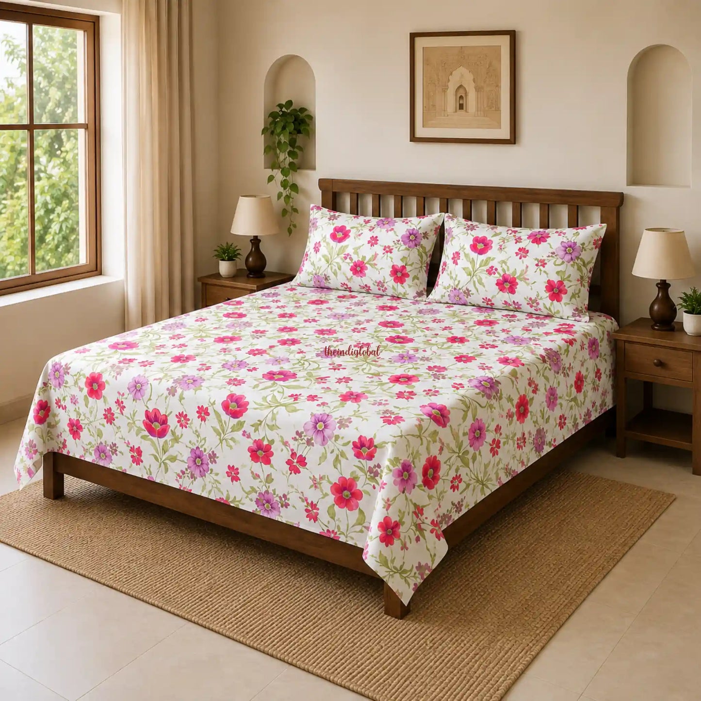 Pink_Hand_Block_Print_Cotton_Bedsheet_with_Two_Pillow_Covers_