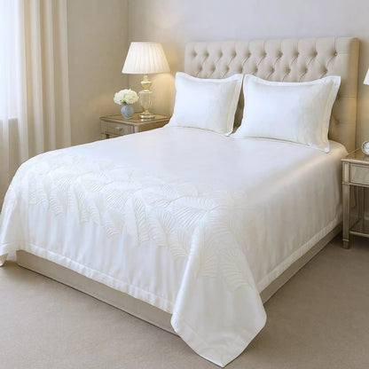 Premium-Ultra-soft-hand-embroidery-cotton-bedsheets-White-Color-3