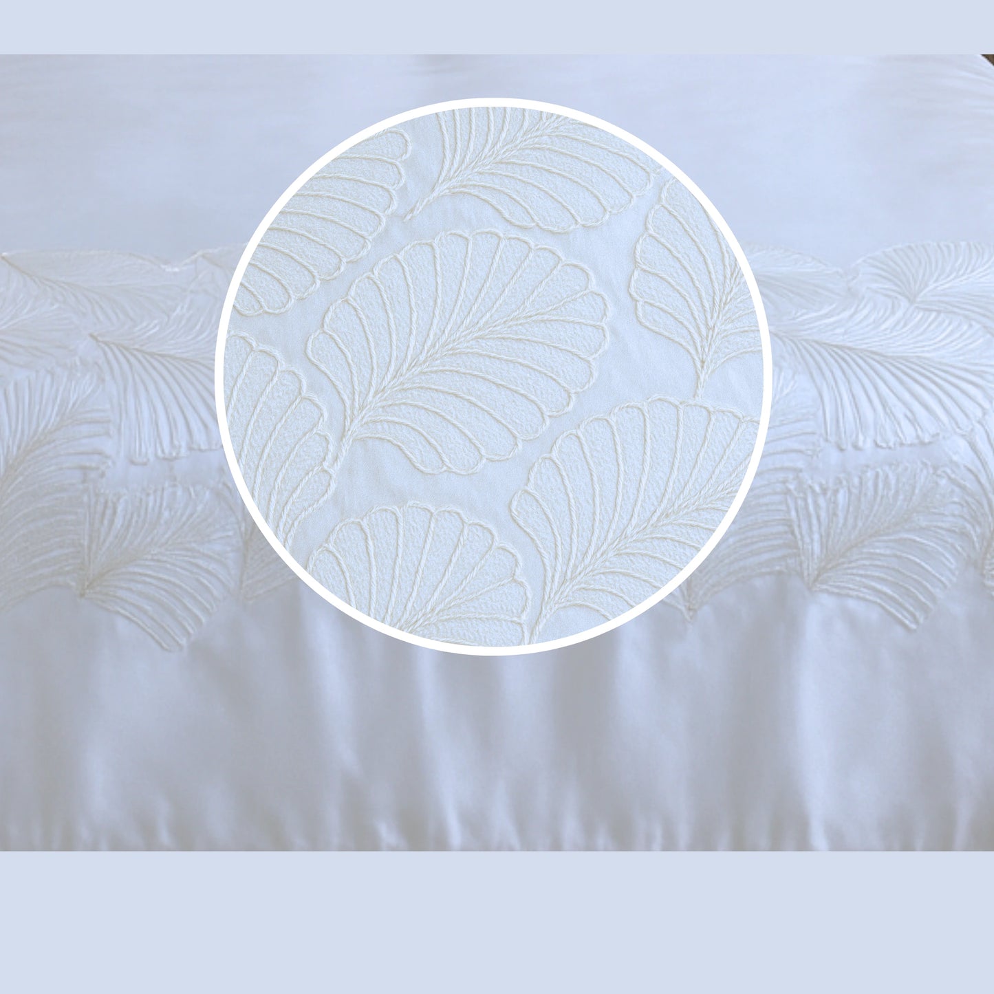 White Ultra Soft Hand-Embroidery cotton bedsheet