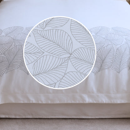 Grey Ultra Soft Hand-Embroidery cotton bedsheet
