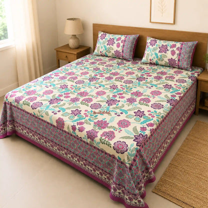 Purple_Hand_Block_Print_Cotton_Bedsheet_with_Two_Pillow_Covers2