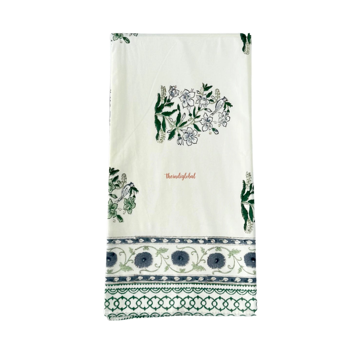 Ramya Hand Block Soft Cotton Bedsheet with 2 Pillow Covers 108*108 inches Vega