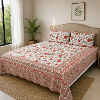 Red_White_Hand_Block_Print_Cotton_Bedsheet_with_Two_Pillow_Covers2