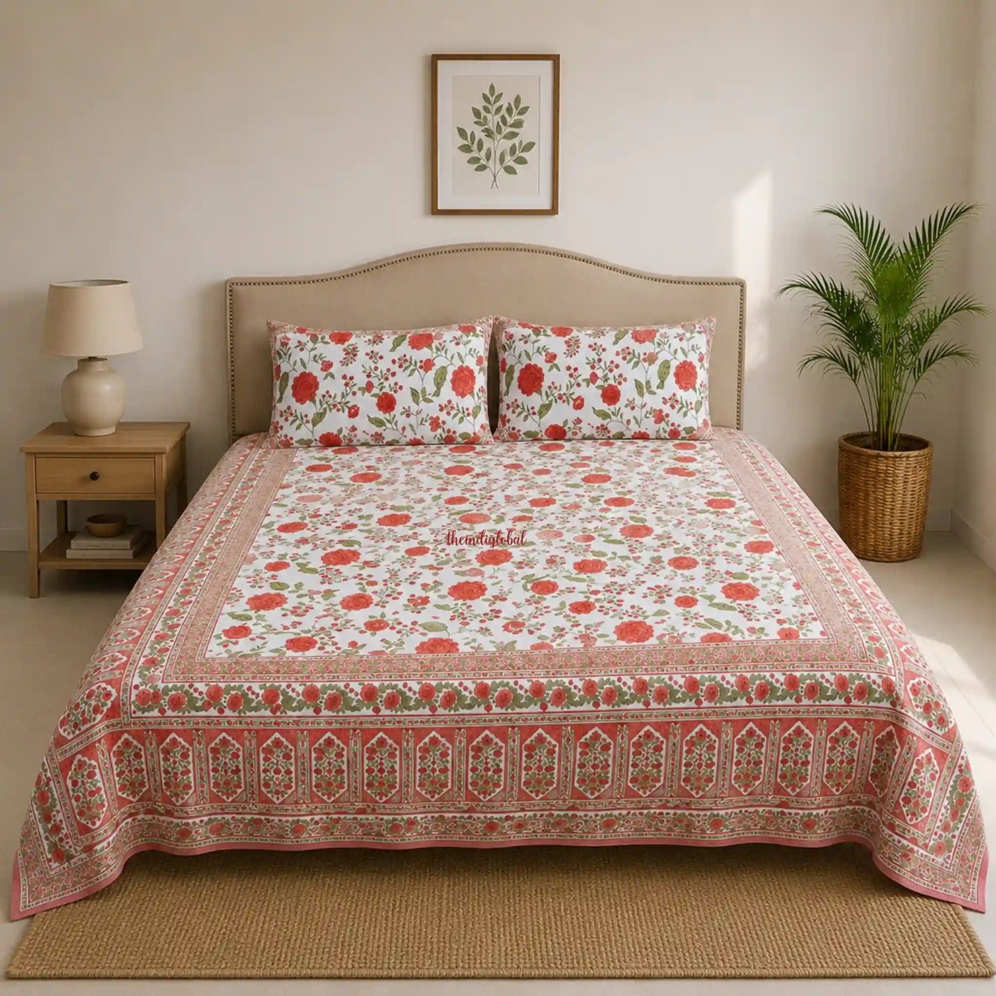 Red_White_Hand_Block_Print_Cotton_Bedsheet_with_Two_Pillow_Covers1