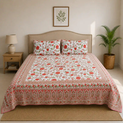 Red_White_Hand_Block_Print_Cotton_Bedsheet_with_Two_Pillow_Covers1