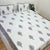 Veda Hand Block Soft Cotton Bedsheet with 2 Pillow Covers Grey