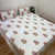 Veda Hand Block Soft Cotton Bedsheet with 2 Pillow Covers Pink