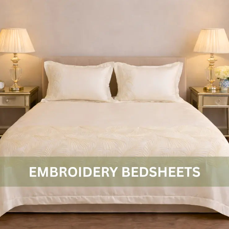 Luxury Hand Embroidery Cotton Bedsheet