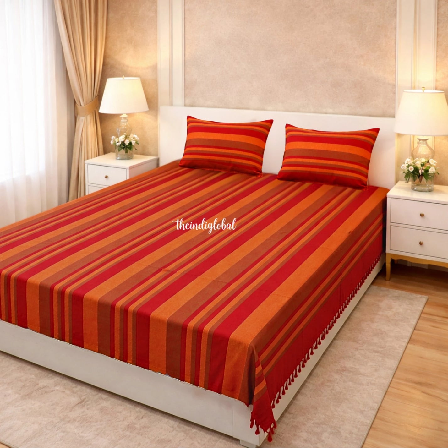 handloom-cotton-red-bedsheet-2