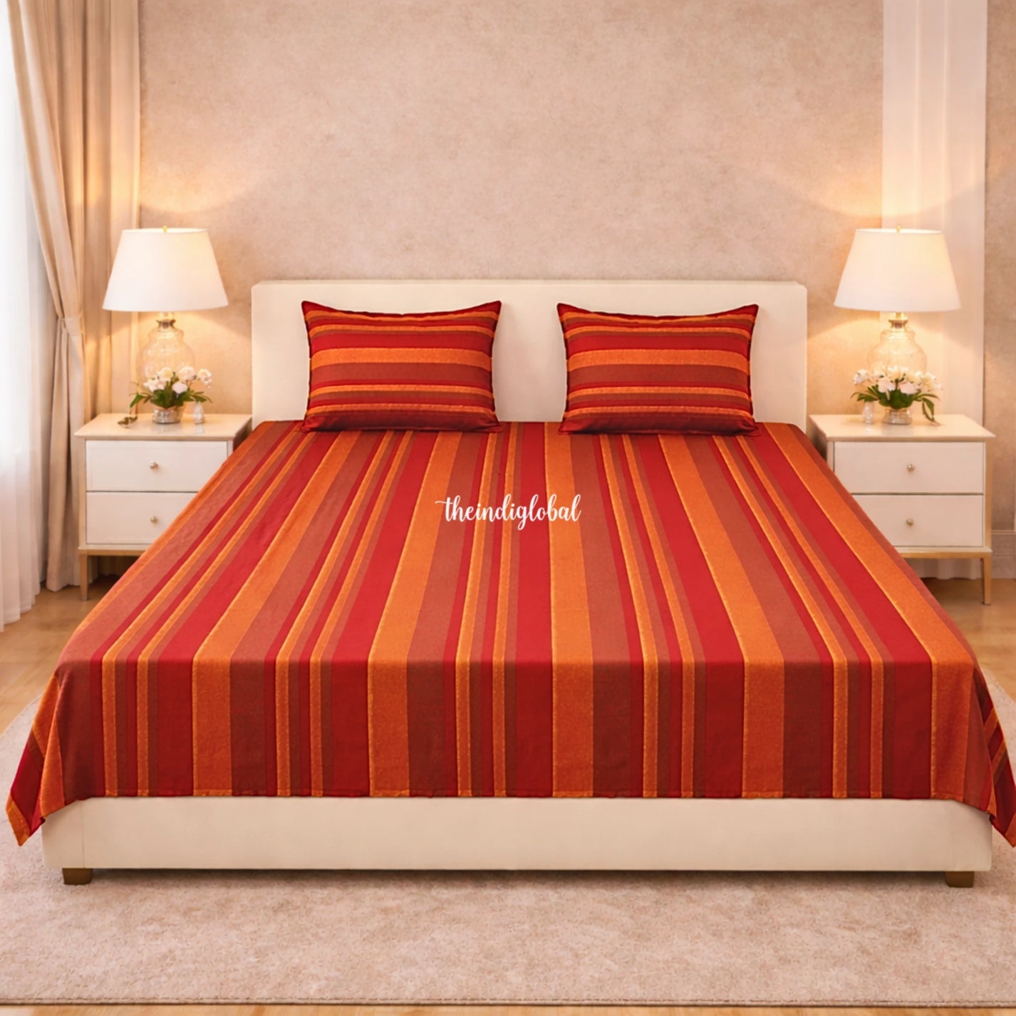 handloom-cotton-red-bedsheet-3