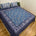 Homi Cotton Bedsheet for Super King Size Bed With Two Reversible Pillow Covers Blue
