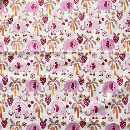 Handblock Soft Cotton Kids Bedsheet