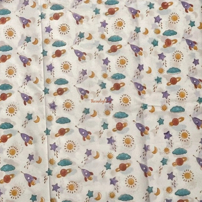 Handblock Soft Cotton Kids Bedsheet