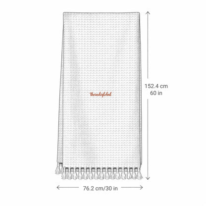 Cypress Handblock Waffle Cotton Body Towel