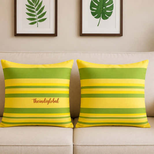 yellow Green cushion cover 11