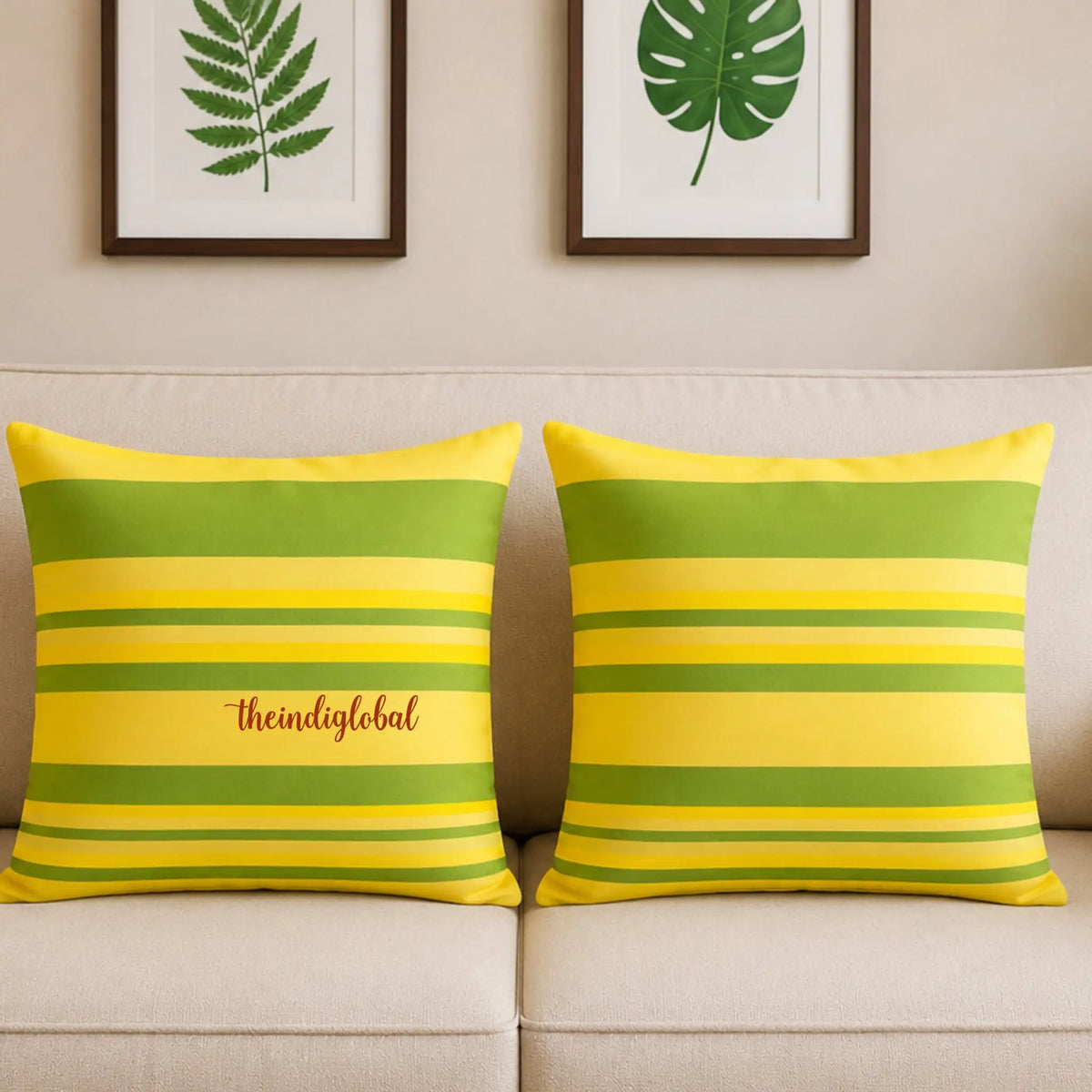 yellow Green cushion cover 11