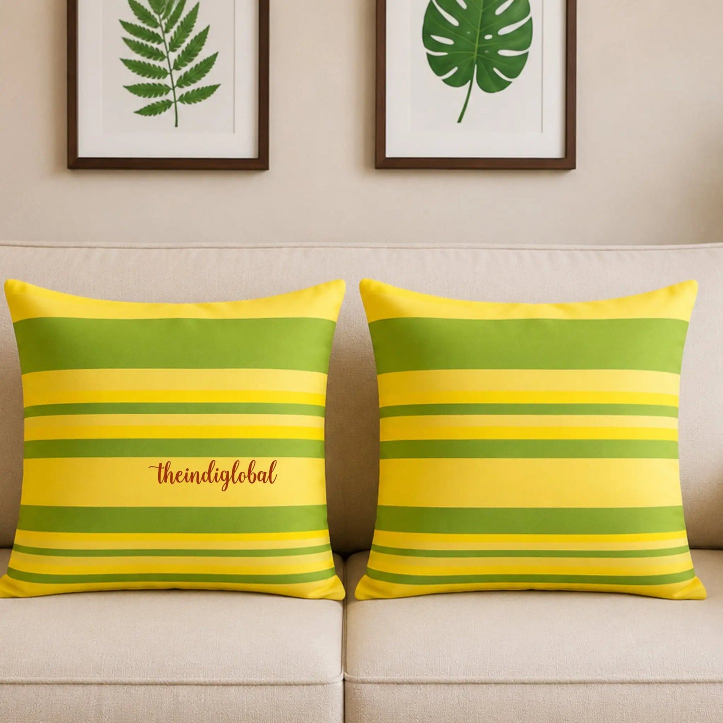yellow Green cushion cover 11
